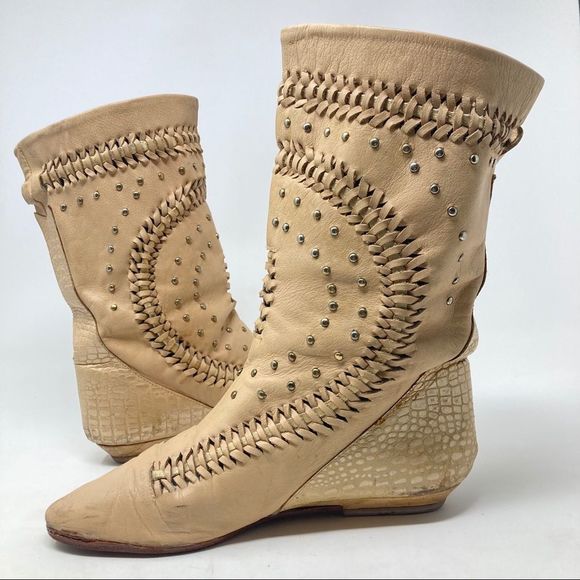 Vintage Embellished Boots Women's Size 9 - Picture 7 of 8